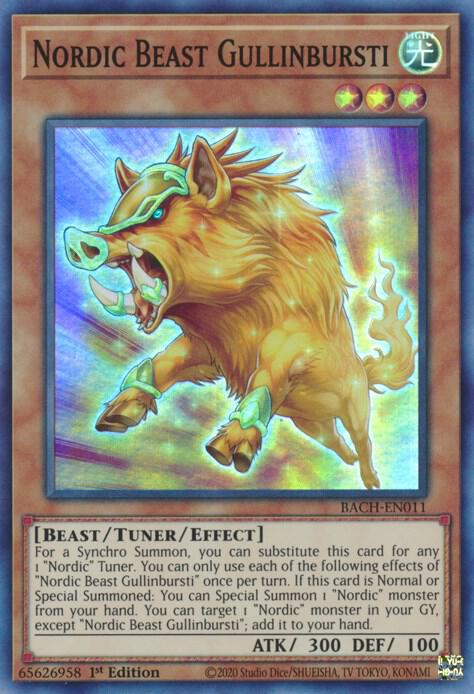 Nordic Beast Gullinbursti BACH-EN011 card from Battle of Chaos