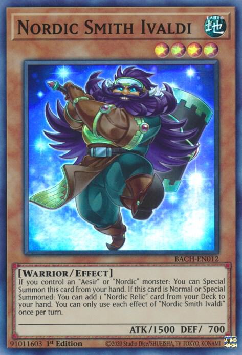 Nordic Smith Ivaldi BACH-EN012 card from Battle of Chaos