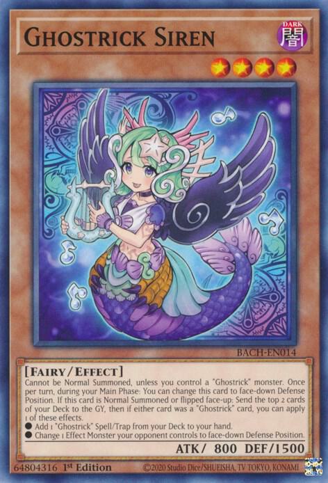 Ghostrick Siren BACH-EN014 card from Battle of Chaos