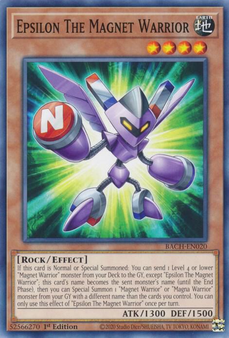 Epsilon The Magnet Warrior BACH-EN020 card from Battle of Chaos