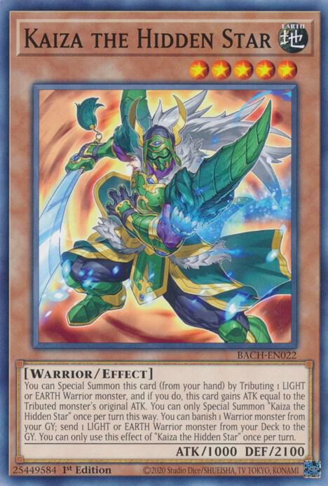 Kaiza the Hidden Star BACH-EN022 card from Battle of Chaos