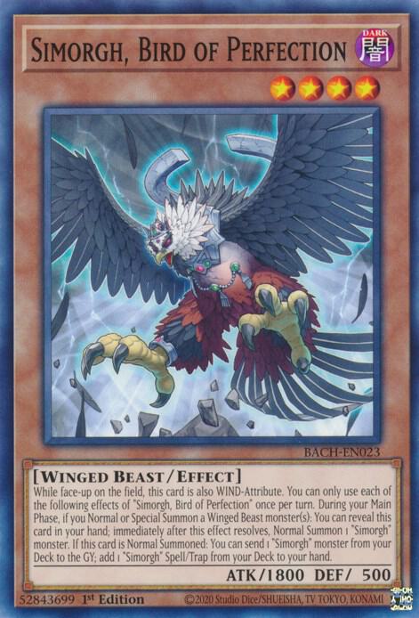 Simorgh, Bird of Perfection BACH-EN023 card from Battle of Chaos