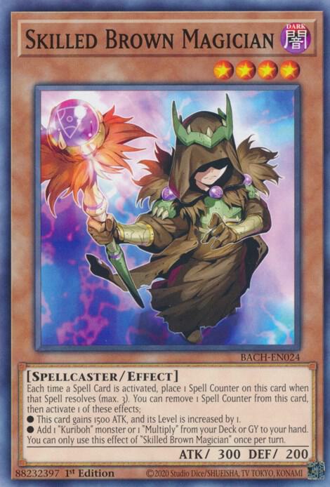 Skilled Brown Magician BACH-EN024 card from Battle of Chaos