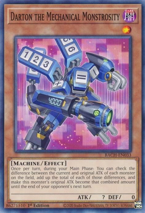 Darton the Mechanical Monstrosity BACH-EN033 card from Battle of Chaos