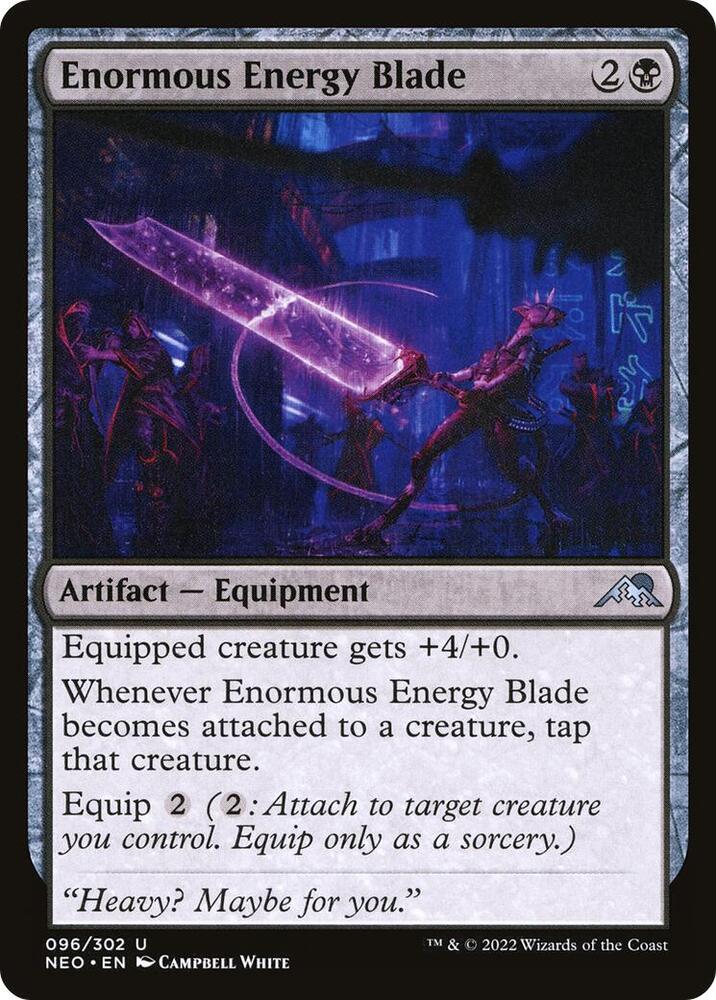Enormous Energy Blade 96 card from Kamigawa: Neon Dynasty