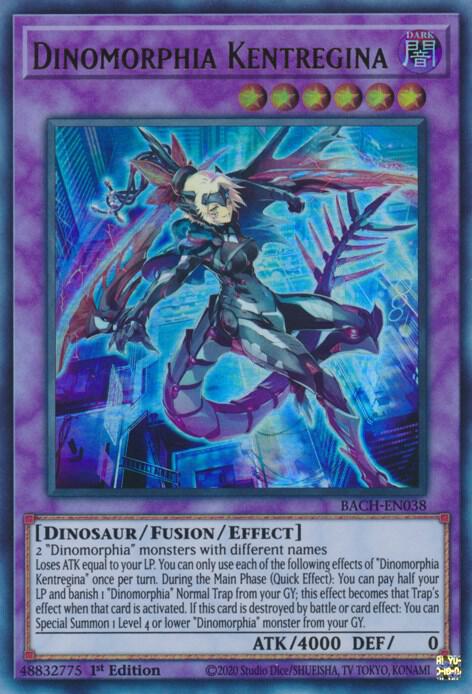 Dinomorphia Kentregina BACH-EN038 card from Battle of Chaos