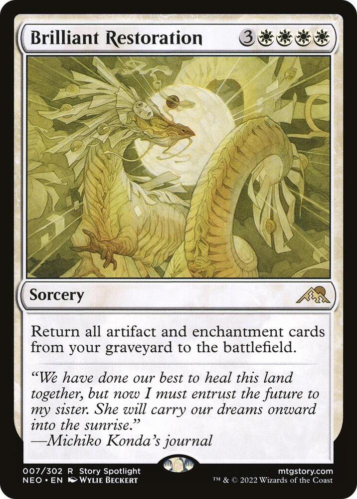 Brilliant Restoration 7 card from Kamigawa: Neon Dynasty