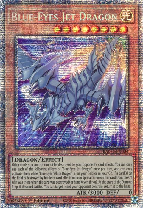 Blue-Eyes Jet Dragon (Starlight Rare) BACH-EN004 card from Battle of Chaos