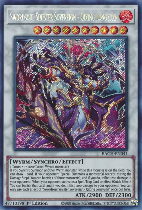 Swordsoul Sinister Sovereign - Qixing Longyuan BACH-EN041 card from Battle of Chaos