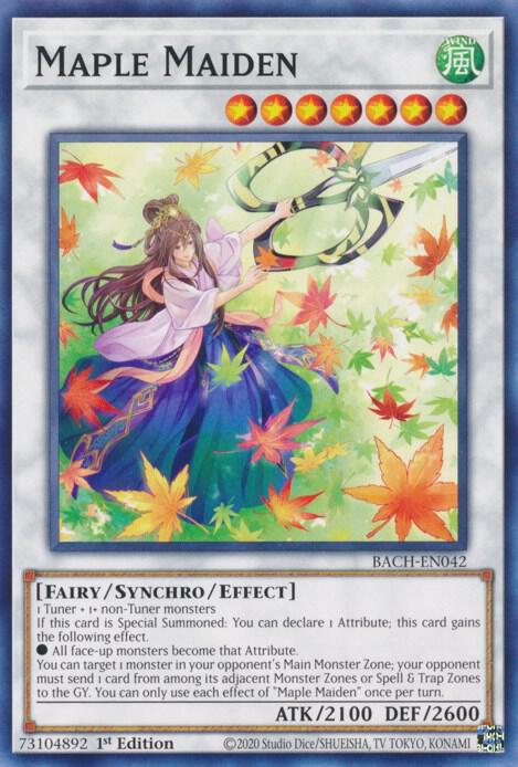 Maple Maiden BACH-EN042 card from Battle of Chaos
