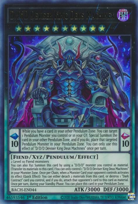 D/D/D Deviser King Deus Machinex BACH-EN044 card from Battle of Chaos