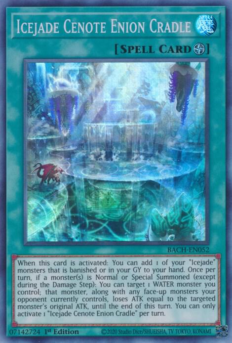 Icejade Cenote Enion Cradle BACH-EN052 card from Battle of Chaos