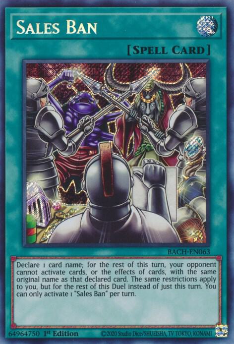 Sales Ban BACH-EN063 card from Battle of Chaos
