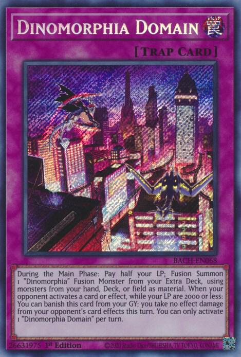 Dinomorphia Domain BACH-EN068 card from Battle of Chaos