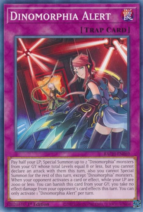 Dinomorphia Alert BACH-EN069 card from Battle of Chaos
