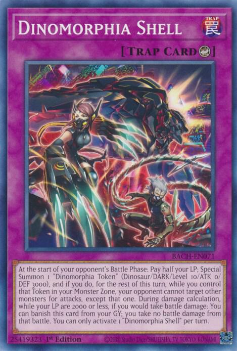 Dinomorphia Shell BACH-EN071 card from Battle of Chaos