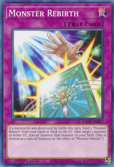 Monster Rebirth BACH-EN077 card from Battle of Chaos