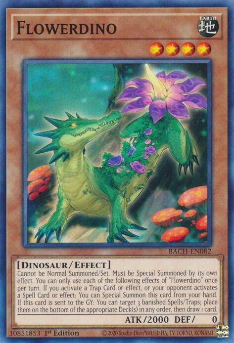 Flowerdino BACH-EN082 card from Battle of Chaos