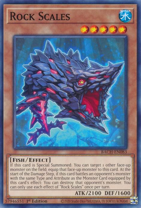 Rock Scales BACH-EN083 card from Battle of Chaos