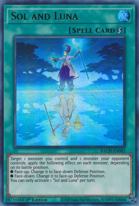 Sol and Luna BACH-EN085 card from Battle of Chaos