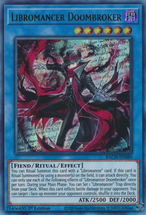Libromancer Doombroker BACH-EN089 card from Battle of Chaos