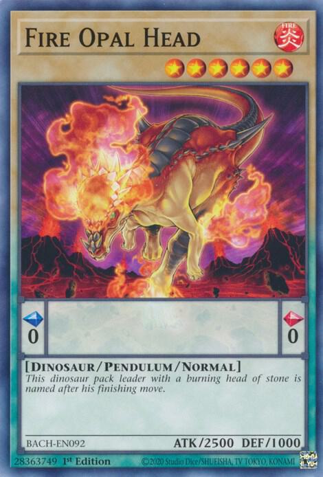 Fire Opal Head BACH-EN092 card from Battle of Chaos