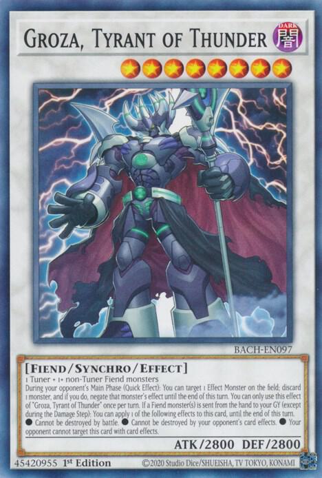 Groza, Tyrant of Thunder BACH-EN097 card from Battle of Chaos