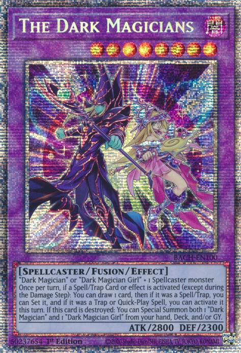 The Dark Magicians (Starlight Rare) BACH-EN100 card from Battle of Chaos