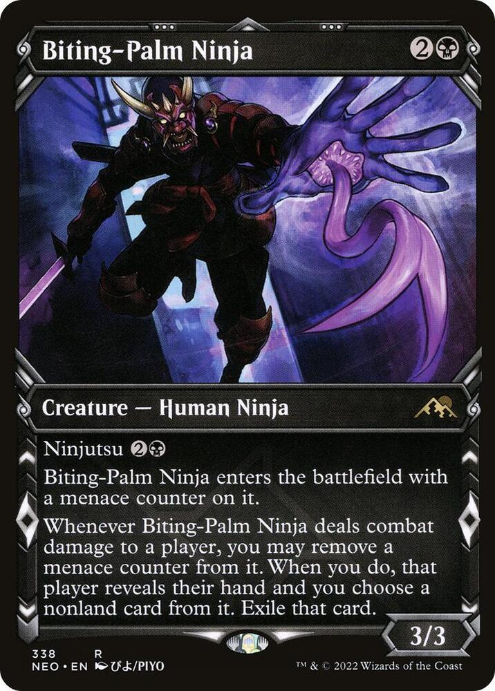 Biting-Palm Ninja (Showcase) 338 card from Kamigawa: Neon Dynasty