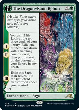 The Dragon-Kami Reborn (Showcase) 358 card from Kamigawa: Neon Dynasty