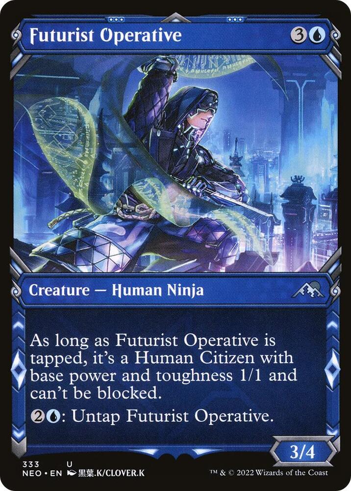 Futurist Operative (Showcase) 333 card from Kamigawa: Neon Dynasty