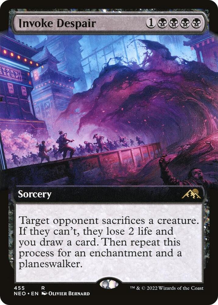 Invoke Despair (Extended Art) 455 card from Kamigawa: Neon Dynasty