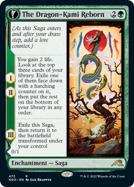 The Dragon-Kami Reborn (Extended Art) 473 card from Kamigawa: Neon Dynasty