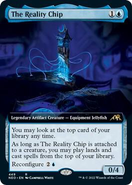 The Reality Chip (Extended Art) 449 card from Kamigawa: Neon Dynasty