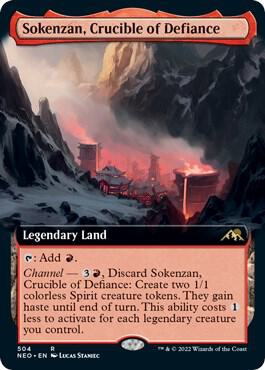 Sokenzan, Crucible of Defiance (Extended Art) 504 card from Kamigawa: Neon Dynasty