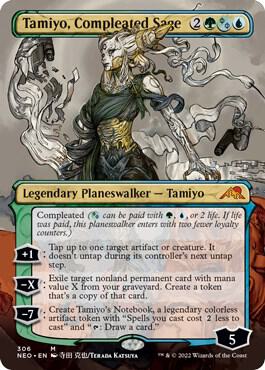 Tamiyo, Compleated Sage (Borderless) 306 card from Kamigawa: Neon Dynasty