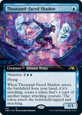 Thousand-Faced Shadow (Extended Art) 451 card from Kamigawa: Neon Dynasty