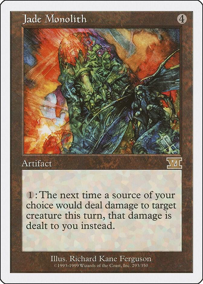 Jade Monolith 293 card from Classic Sixth Edition