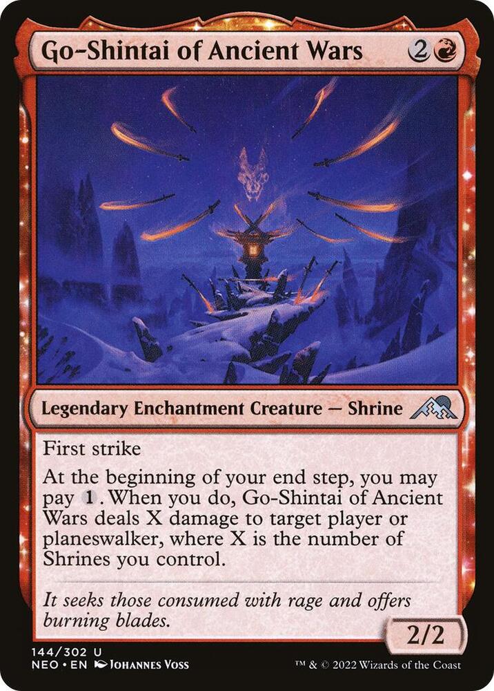 Go-Shintai of Ancient Wars 144 card from Kamigawa: Neon Dynasty