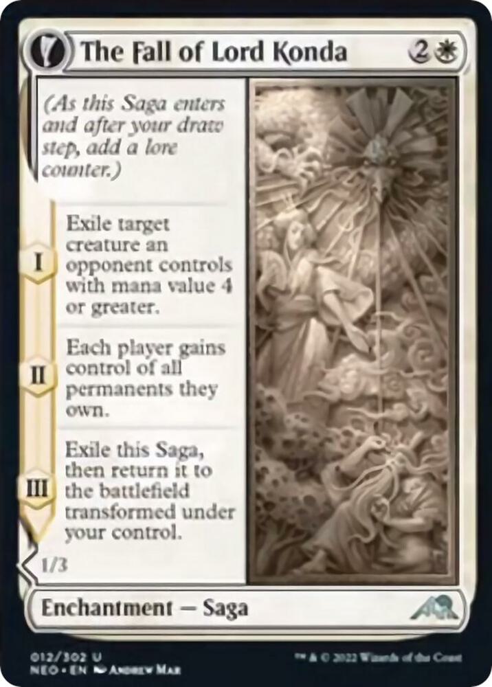 The Fall of Lord Konda 12 card from Kamigawa: Neon Dynasty