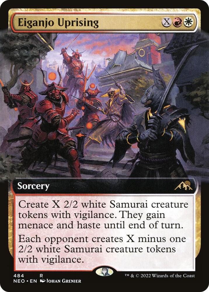 Eiganjo Uprising (Extended Art) 484 card from Kamigawa: Neon Dynasty
