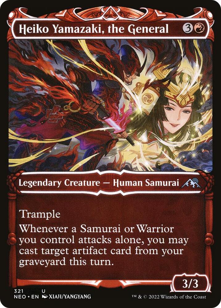 Heiko Yamazaki, the General (Showcase) 321 card from Kamigawa: Neon Dynasty