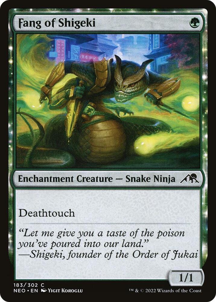 Fang of Shigeki 183 card from Kamigawa: Neon Dynasty