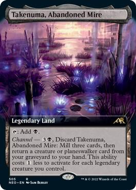 Takenuma, Abandoned Mire (Extended Art) 505 card from Kamigawa: Neon Dynasty