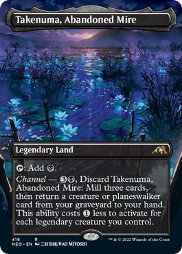 Takenuma, Abandoned Mire (Borderless) 416 card from Kamigawa: Neon Dynasty