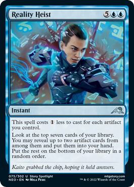 Reality Heist 75 card from Kamigawa: Neon Dynasty