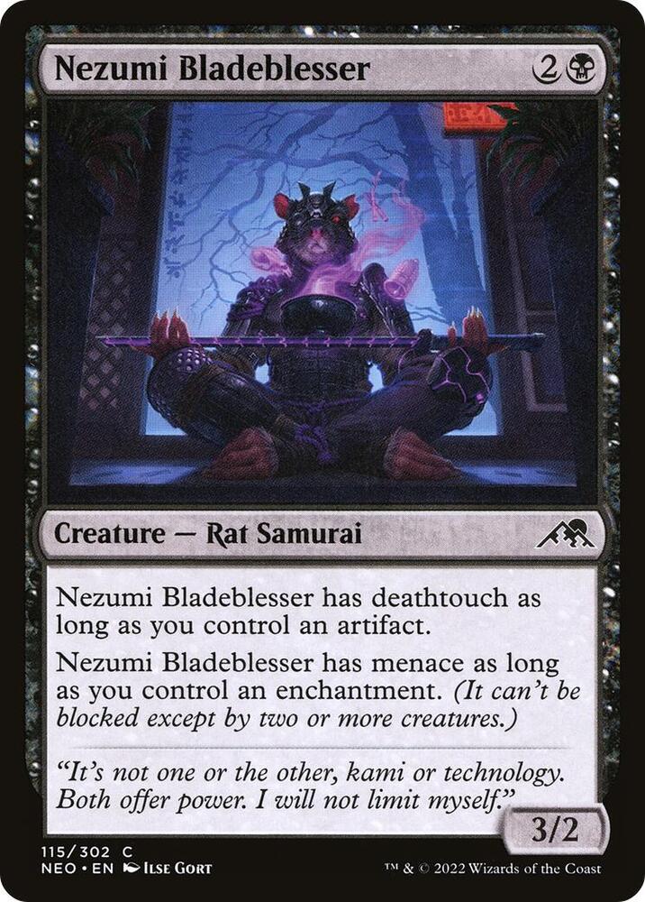Nezumi Bladeblesser 115 card from Kamigawa: Neon Dynasty