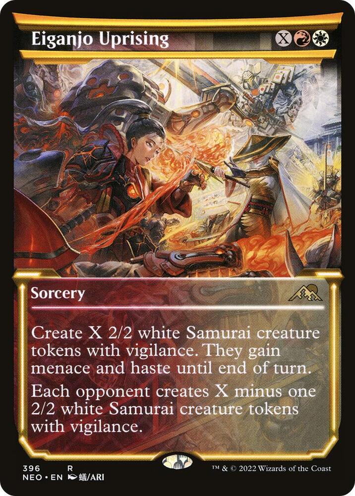 Eiganjo Uprising (Showcase) 396 card from Kamigawa: Neon Dynasty