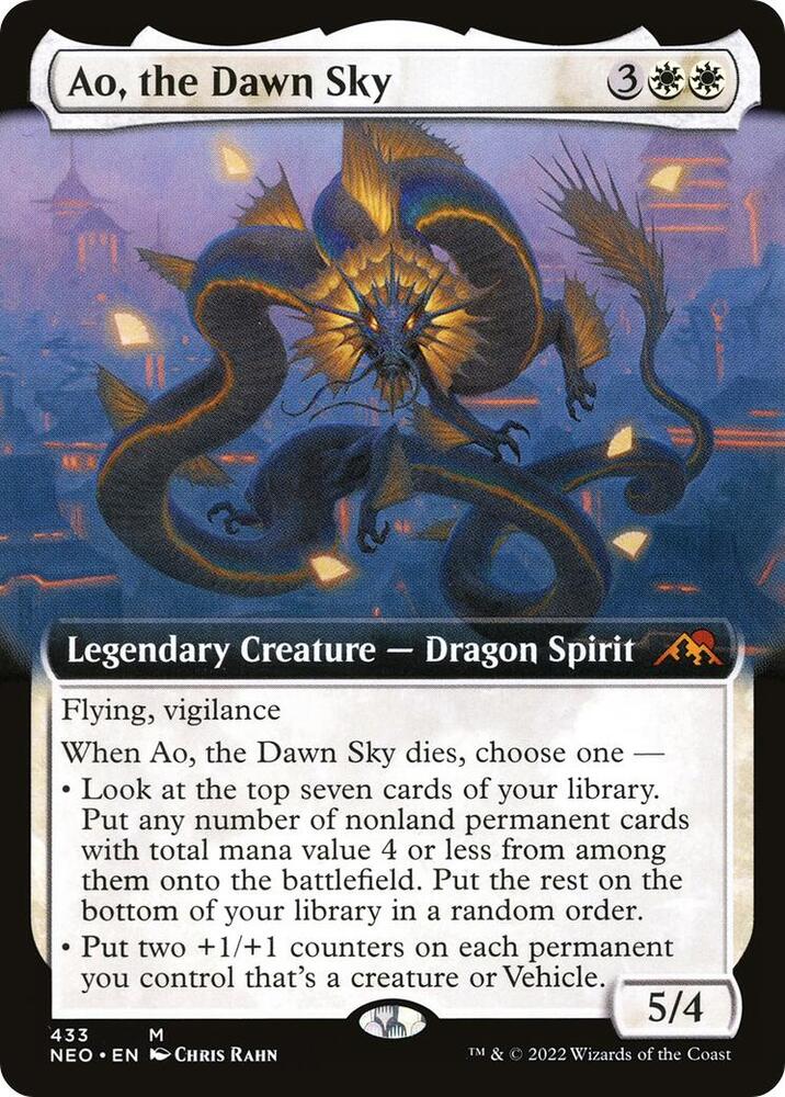 Ao, the Dawn Sky (Extended Art) 433 card from Kamigawa: Neon Dynasty