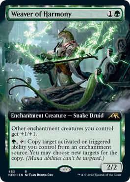 Weaver of Harmony (Extended Art) 483 card from Kamigawa: Neon Dynasty